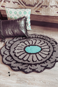 Turquoise Concho Rug