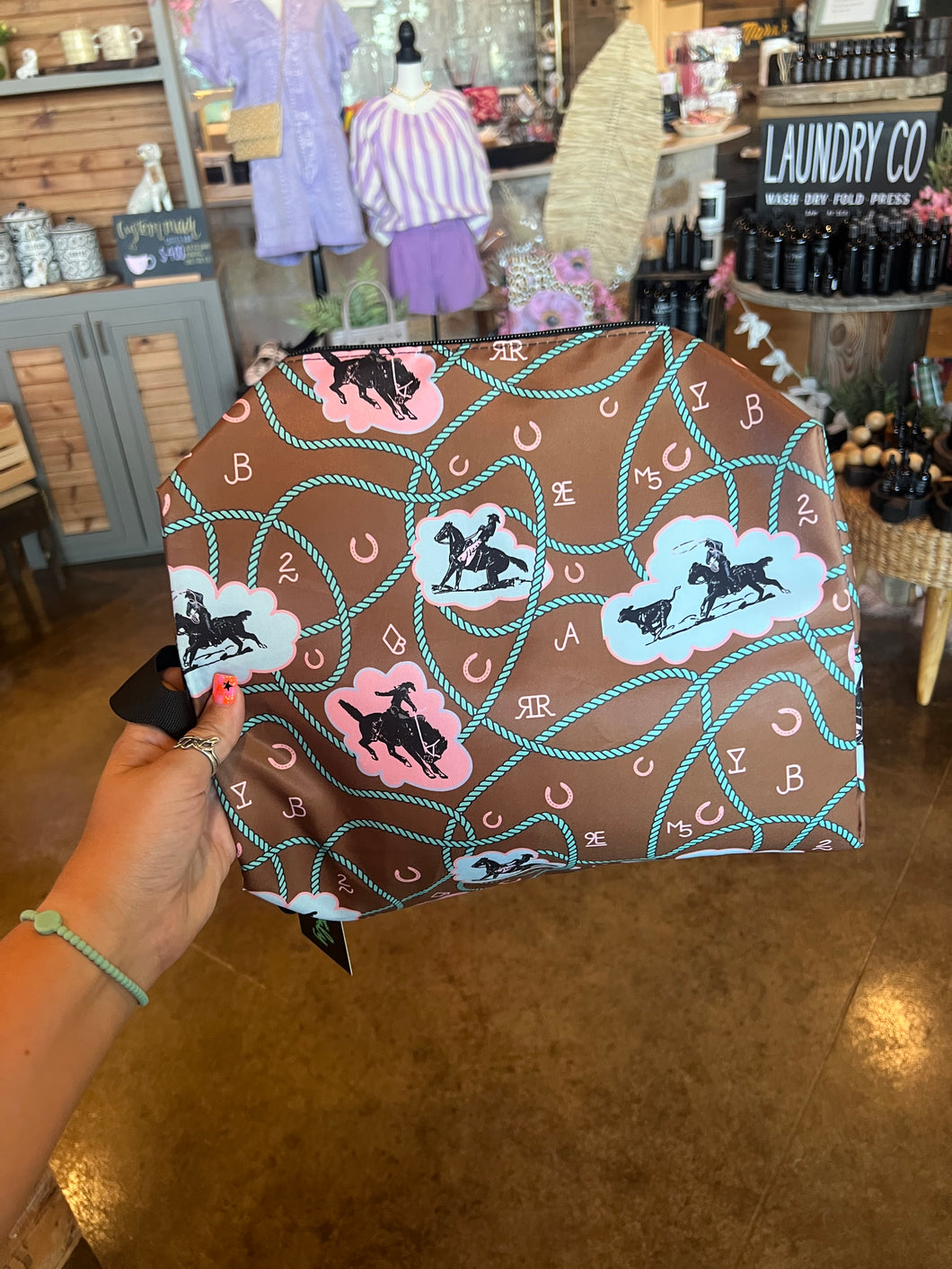 Whoa Pink Bronc Travel Bag