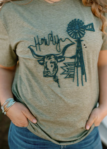 Agave Howdy Embroidery Top