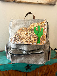 Jumbo Cactus Tooled backpack