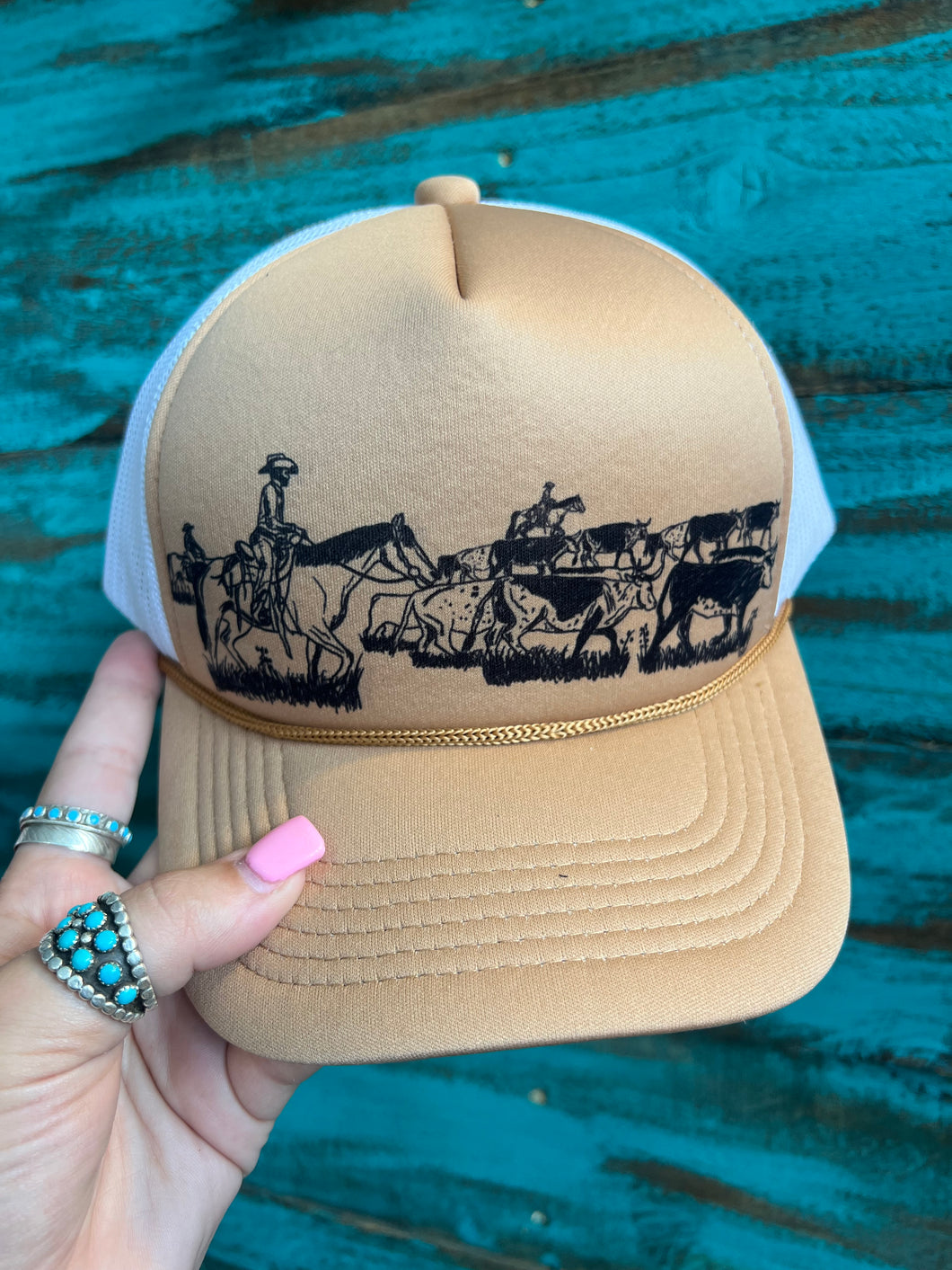 Tan Cattle Drive trucker