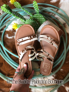 Cowprint Kaitlyn Sandals