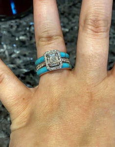 Kingman Turquoise Inlay Ring