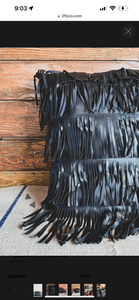 Black Fringe Flair Pillow