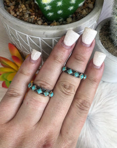 Authentic 5 Stoned Turquoise Ring