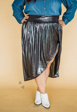 Load image into Gallery viewer, Charged Up “Silver Metallic” Skirt
